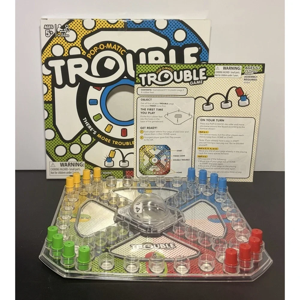 Gaming Trouble Board Game for Kids Ages 5 and up 2-4 Players